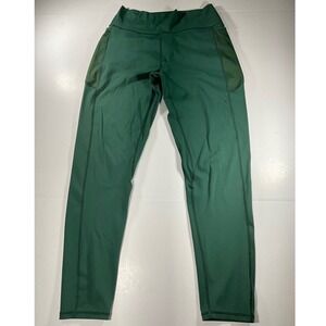Muscle Nation Womens XL Green Scrunch Butt Mesh Pocket High Waist Leggings